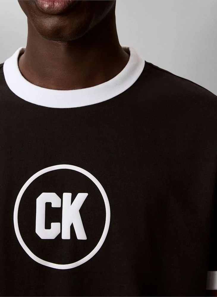 Calvin Klein Jeans  Graphic Logo Ringer T-shirt for Men | Best Price UAE